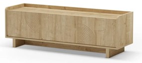 Mobile TV di colore naturale con effetto rovere 140x45x40 cm Daira – Marckeric