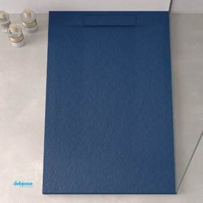 Duplach "Zeus" Piatto Doccia Marmoresina Effetto Pietra Colore Blu Oceano 70x200 H 3 Cm