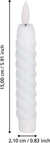 Eglo 422227 - SET 2x LED Candele ANDRAFIABE LED/1xAAA 15 cm bianco