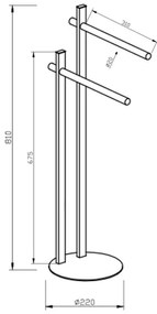 Piantana Porta Asciugamani Bianca con Bracci in Legno di Bambu