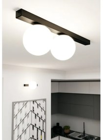 Plafoniera FIT 2xE14/10W/230V nero/bianco