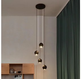 Lampadario LED a sospensione con filo MIDWAY 4xGU10/4,8W/230V nero