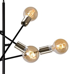 ONLI - Lampadario a sospensione con filo CROSS 6xE27/22W/230V nero/ottone