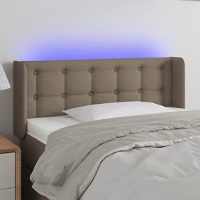 Testiera A Led Tortora 93x16x78/88 Cm İn Tessuto /