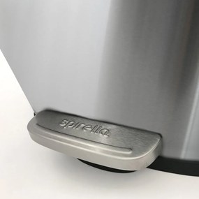 Cestino per la spazzatura color argento opaco in acciaio con pedale 50 l Akira – Spirella