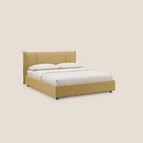 Alicia letto imbottito con vano contenitore in tessuto impermeabile T14 giallo