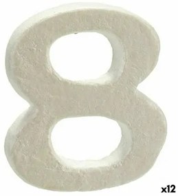 Decorazione polistirene Numeri 8 (2 x 15 x 10 cm) (12 Unità)