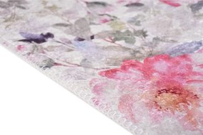 Tappeto rosa e avorio lavabile 60x100 cm Pink Garden – Vitaus