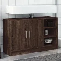 Mobile Lavabo Rovere Marrone 90x29x55 cm in Truciolare 848128