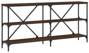 Tavolo consolle rovere marrone 160x30x75 cm multistrato e ferro