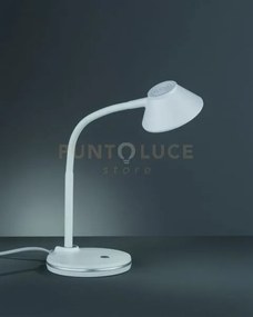Berry lampada da studio led flessibile bianca h. 44cm 3000k 350lm 3,2w