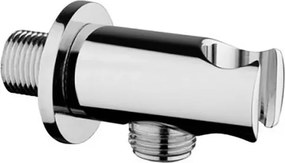 Set doccia con soffione in ABS braccio estendibile 35-50 cm in ottone cromo e kit doccino