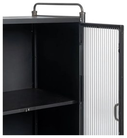 Vetrina in metallo nero 58x150 cm Brick - Ixia