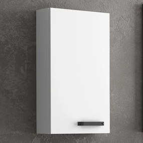 Pensile bagno 75x30cm con 2 ripiani e maniglia di apertura colore nero  IKOS-P30 - KAMALU