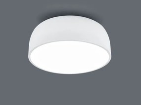 Plafoniera tonda metallo bianco con diffusore satinato baron  60980...