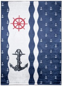 Tappeto per bambini con un semplice motivo nautico Larghezza: 120 cm | Lunghezza: 170 cm