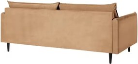 Divano marrone con rivestimento in velluto 203 cm Juli – Ropez