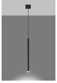 Apparecchio a sospensione nero Singolo Fideus - Sollux