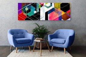 Quadro su tela – Ornamento geometrico multicolore