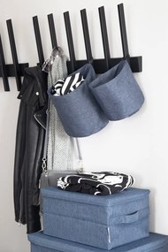 Scatola in tessuto blu con coperchio 35x19x26 cm Soft Storage - Bigso Box of Sweden