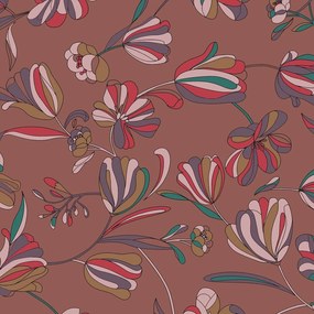 Omika collezione cuscini a fantasie multicolor in velluto impermeabile salmone