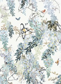 Sanderson Carta da parati Wisteria Falls - Aqua