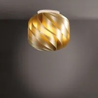 Plafoniera Moderna Globe 1 Luce In Polilux Oro D25 Made In Italy