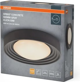 Osram - Plafoniera LED dimmerabile ORBIS CONCRETE LED/24,5W/230V Ø50cm grigio/cemento