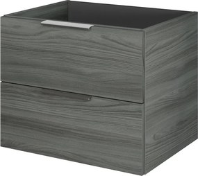 Mobile da bagno sospeso sotto lavabo L 59 x H 48 x P 45 cm grigio, 2 cassetti PELIPAL Madeo