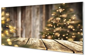 Pannello paraschizzi cucina Luci dell'albero di Natale sui bordi 100x50 cm