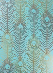 Matthew Williamson Carta da parati Peacock - Jade/ Metallic Antique Gold