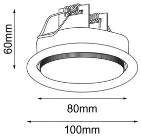 Brosline 3029 - Plafoniera per controsoffitto DROP 1xGX53/9W/230V bianca