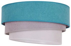 Duolla - Plafoniera TRIO 1xE27/15W/230V diametro 45 cm turchese/grigio/bianco