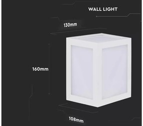 Applique Lampada Led Da Muro Parete a Lanterna 12W 4000K Carcassa Nera IP65 360 Gradi SKU-8341