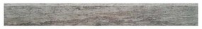 Piastrella battiscopa Goa in gres porcellanato grigio opaco L 61.5 x H 7 cm