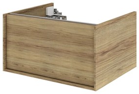 Mobile da bagno sospeso sotto lavabo L 60 x H 32 x P 48 cm rovere satinato, 1 cassetto SENSEA Neo Frame