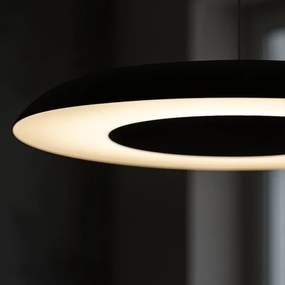 Lampada a sospensione su cavo PIATTINO LED/30W/230V 2700/3200/4000K Ø 40 cm nero