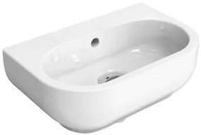 Flaminia PASS PS31LM Lavabo cm 45x31 da appoggio o sospeso con piano rubinetteria e troppopieno in ceramica bianco