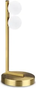 Binomio lampada da tavolo 2 sfere led 3000k 6w 450 lm ottone