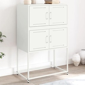 Credenza bianca 68,5x38,5x107 cm in acciaio