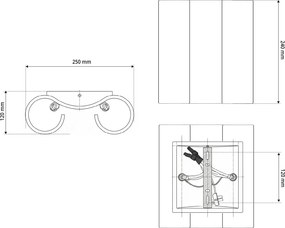 Applique da Parete 4xG9 PAPIRO in Gesso Pitturabile