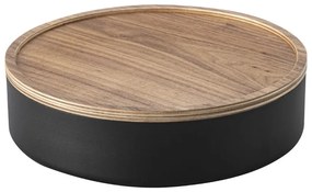 Scatola con coperchio nera in metallo ø 22x6 cm Rin – YAMAZAKI