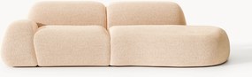 Chaise longue componibile 3 posti in bouclé Wolke