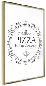 Poster  Pizza  Cornice Quadri Cornice d'oro, Larghezza x Altezza Home decor 40x60