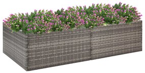 Fioriera Da Giardino Grigia 157x80x40 Cm İn Polyrattan /