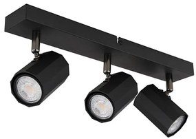 Globo 57918-3B - Faretto JAMES 3xGU10/25W/230V nero