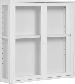 Vetrina da appendere in metallo bianco 80x80 cm Brisbane - House Nordic