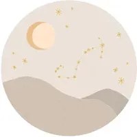 Eijffinger Carta da parati panoramica Star Sign Circles Beige - Scorpio