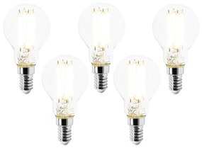 Set di 5 Lampada LED E14 P45 trasparente 2.2W 470 lm 2700K