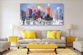 Quadro su tela – Città costiera